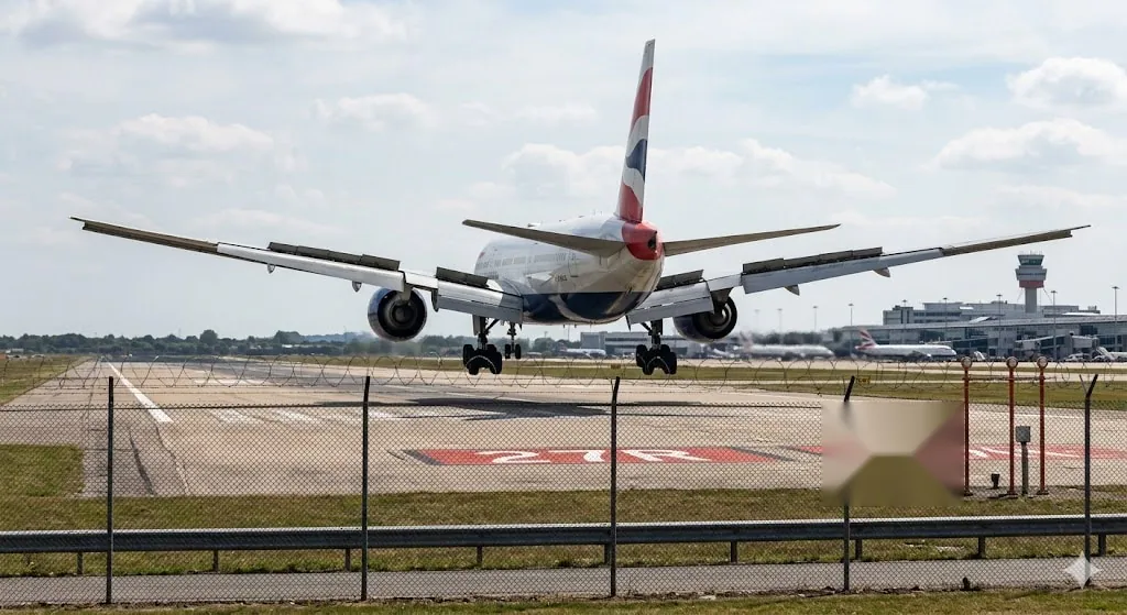 Large commercial aircraft on final approach during return-to-base scenario following fuel dump procedure